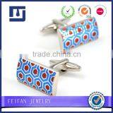 Wathet Hexagon Cufflinks With Brand Logo thumbnail-1