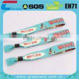 Custom Different Design Woven Logo Weave Wristbands for Events thumbnail-4