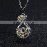 Perfume Bottle Pendant Crystal Cubic Zirconia Setting Silver Wholesale Pendant Bulk Sale thumbnail-4