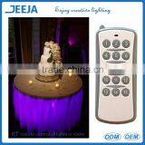 Wedding rechargeable led light 6 Inch Round Sliver Under Vase LED Light Base