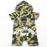 Hot Selling Short Sleeve Baby Cotton Hoodie Bodysuit thumbnail-2