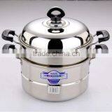 Stainless Steel Steamer With 2 Layer Grates Cookware thumbnail-1