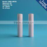 5g White Cosmetic Lipstick Lip Balm Tube