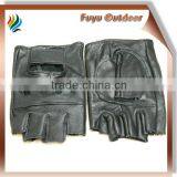 Pig Split Leather Gloves With Holes on Knucles & Palm Patch, Hook and Loop Closure, Fringerless