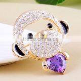 2016 New Trendy Animal Brooch Crystal Rhinestone Cute Monkey Brooch thumbnail-2