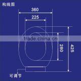 2003B Toilet Seats; Pure PP Plastic Raised Toilet Seat With Arms to Panama thumbnail-3