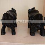 Natural Rock Black Obsidian Crystal Carving Cattle thumbnail-4