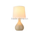 ceramic base table lamp with fabric lampshade for hotel and room indoor