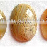 14x10mm oval banded agate cabochon