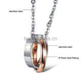 Cheap Fashion Jewelry Made in China Wholesale Engravable Pendants, Steel and Gold Pendant thumbnail-2