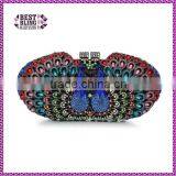 New Peacock Cluth Bag Animal Lover Double Crystal Party Stone Evening Clutch (88167A-C) thumbnail-1