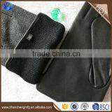 Top Quality Man Sheepskin Leather Palm Wool Gloves Touch Screen thumbnail-4