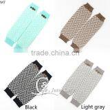 wholesale women cheap warm winter custom knitted leg warmers in high quality -chevron printed colorful long leg warmer