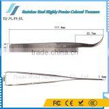 BST-158A Highly Precise Stainless Steel Curved Tweezers Tool Dark Gray thumbnail-2