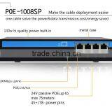 130w 45+/78- Pin Passive POE Switch 24v 8 Port for Mikrotik/UBNT Wifi AP CPE Router thumbnail-2