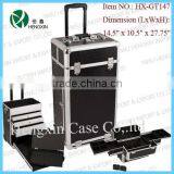 Professional Makeup Artist Train Cosmetic Rolling Case With Drawers thumbnail-1