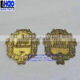 Custom Embossed Metal Logo/self Adhesive Embossed Metal Label/ Wine Bottle Embossed Metal Sticker thumbnail-3