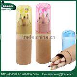 6pcs 3.5inch Pencil Sharpener Natural Wooden Coloured Pencils thumbnail-1