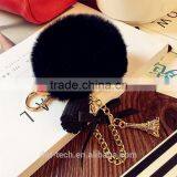 Women Bag Pendant Key Chain Fur Ball Keychains thumbnail-3