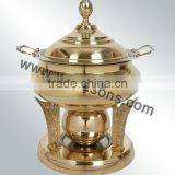 Brass Plated Rounded Base Chafing Dish for Sale | 2016 Metal Made High Quality Dish thumbnail-1
