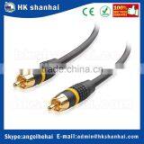 Top Quality OEM Wholesale 6 Feet Male to Male Gold Plated Audio Video Stereo RCA AV Shielded Subwoofer Cable
