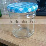 345 ml clear round glass storage jar for honey