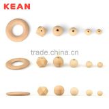 Cheap safety non-toxic loose wooden beads wholesale
