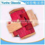 Classic IQ Mind Test Wooden Brain Teaser Puzzles Kongming Locks for Adults and Kids thumbnail-6