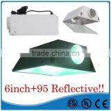 Hydroponic Large Grow Tent Air Cooled 6 Inch Glass Lighting Reflector. thumbnail-1