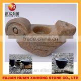 Granite Fish Shaped Sinks for Bird Feeding , Stone Bird Bowl thumbnail-6