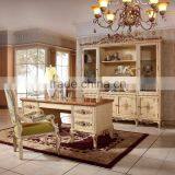 European Classic High End Wooden Home Office Desk And Bookcase/Home Carving Desk(MOQ=1 SET) thumbnail-2