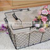 Handmade Wire Kitchen Storage Basket Wire Basket With Liner thumbnail-2