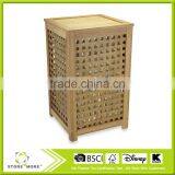 Oak Lattice Hamper With Barnwood Finish thumbnail-1