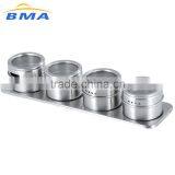 4 PCS Stainless Steel Spice Jar Set/Magnetic Condiment Set thumbnail-2