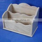High Quality Unfinished Wooden Office File Rack Wholesale thumbnail-4