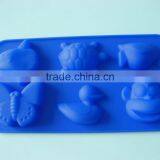 Cartoon Pattern 6-10 Case 100% Food Grade Silicone Ice Tray