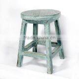 Bule Color European Style Cheap Small Wooden Stool thumbnail-1