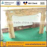 Cream Granite Fireplaces Mantel thumbnail-1
