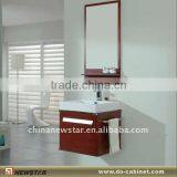 Chinese Antique Brown Wooden Vanity thumbnail-1