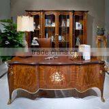 Luxurious Royal Solid Wood King Chair With Wheels, Imperial Carved Wooden Throne Armchair With Golden Tassel BF12-04264c thumbnail-5