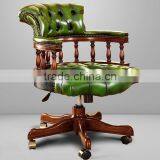 Vintage English Regina Style Office Writing Desk Made of Solid Wood BF11-08223b thumbnail-4