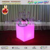 Square Led Lighted Plastic Restaurant Table / Banquet Hall Tables thumbnail-1