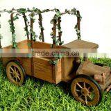 Mini Wooden Cart for Flowers and Plants thumbnail-1