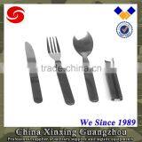 4pcs Set Outdoor Tactical SS Stainless Steel Flatware Cutlery Set thumbnail-1