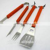 Window Grill Design Barbecue Tools Wood Handle Stainless Bbq Tool Set