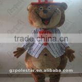NO.2460 fluffy quality teddy bear mascot costumes