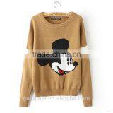 Customize Cartoon Jacquard Long Sleeve Sweater For Ladies thumbnail-6