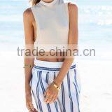 Anchor Stripe Pants Soft Linen Stripe Print Pants for Women LC7368 thumbnail-4