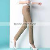 Nine Pants Female Small Straight Pipe Spring 2017 OL High Waist Pants Occupation Skinny Jeans Casual Trousers Custom Made thumbnail-3