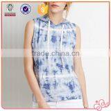 2016 Tie-dye Custom Blank Sleeveless Hoodie for Women thumbnail-1